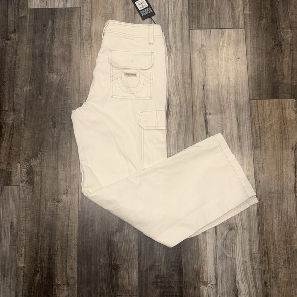 True Religion Military SN Cargo Pants Size 29 Winter White MSRP $139 NWT Womens - Picture 1 of 11